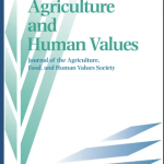 Agriculture and Human Values journal front cover